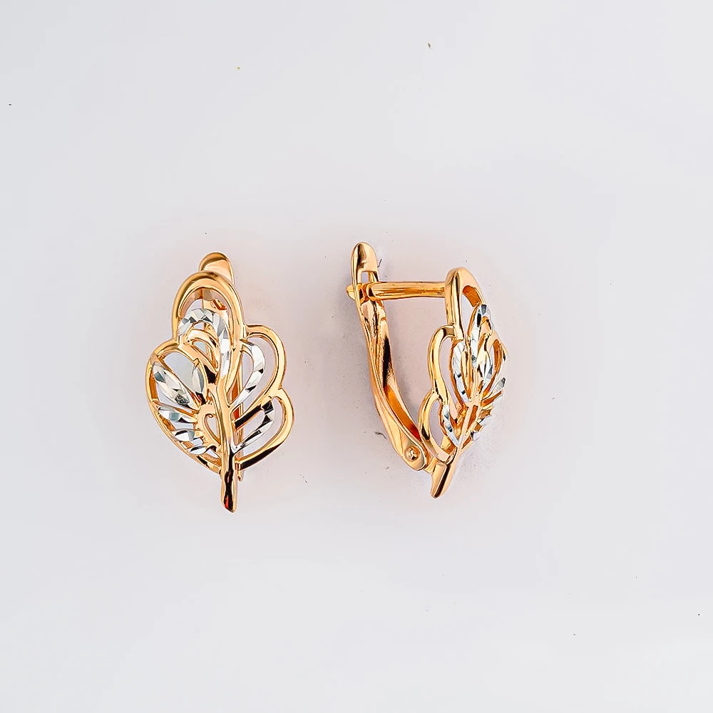 Серьги из красного золота 585 пробы 1