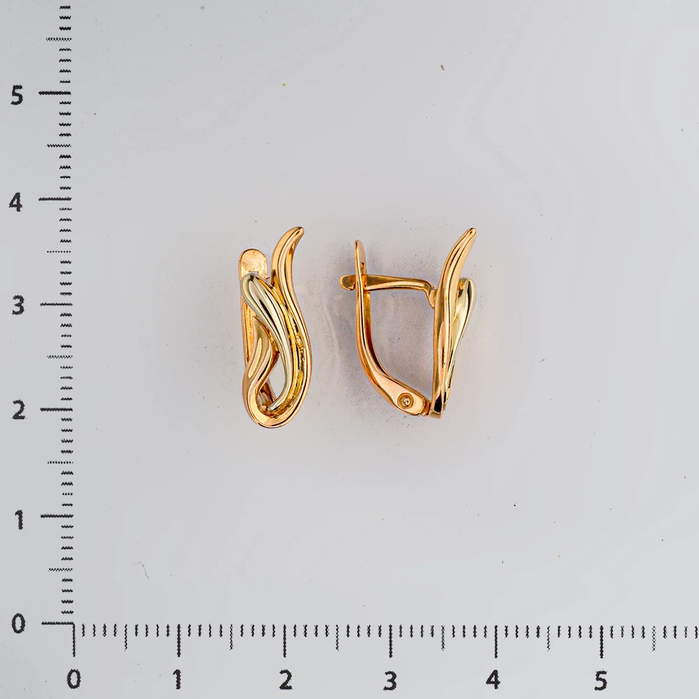 Серьги из красного золота 585 пробы 2