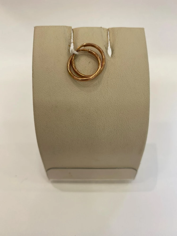 Серьги конго из красного золота 375 пробы 1