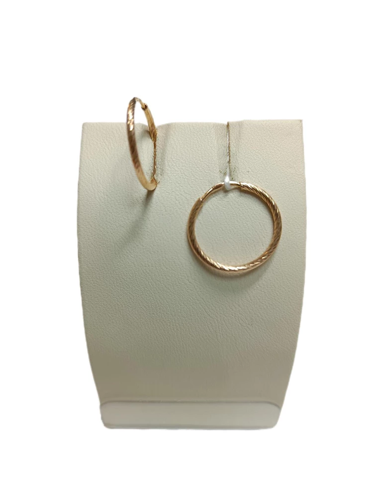 Серьги конго из красного золота 585 пробы 1