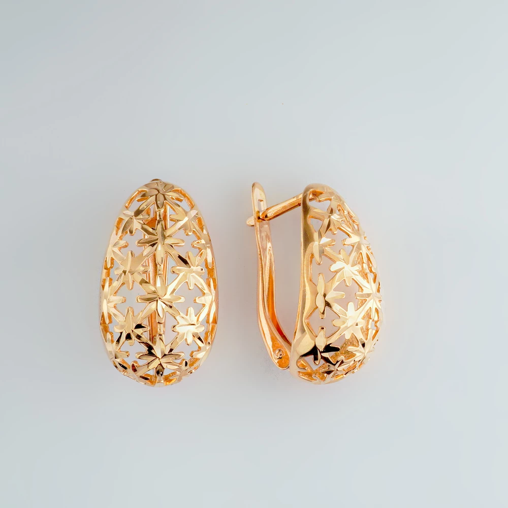 Серьги из красного золота 585 пробы 1