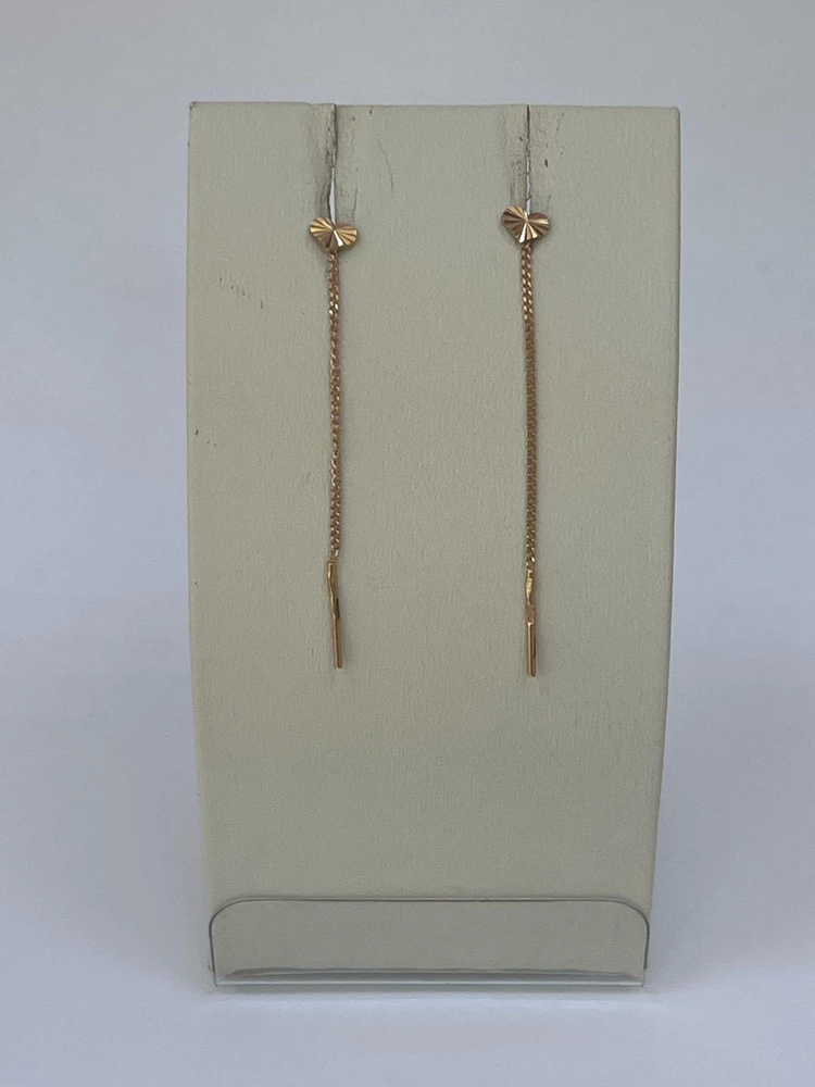 Серьги из красного золота 585 пробы 1