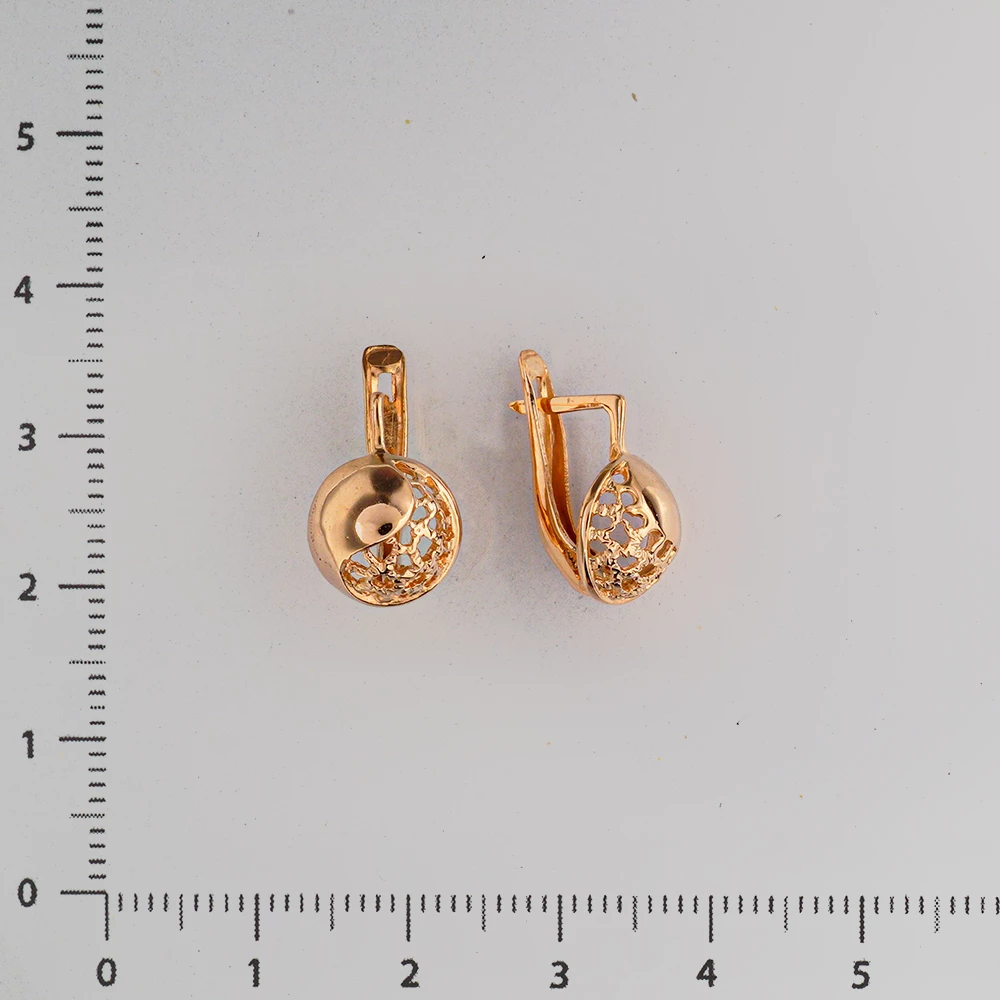 Серьги из красного золота 585 пробы 2