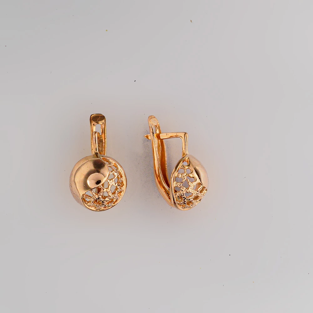 Серьги из красного золота 585 пробы 1