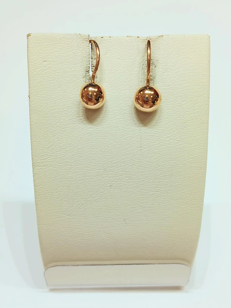 Серьги из красного золота 585 пробы 1
