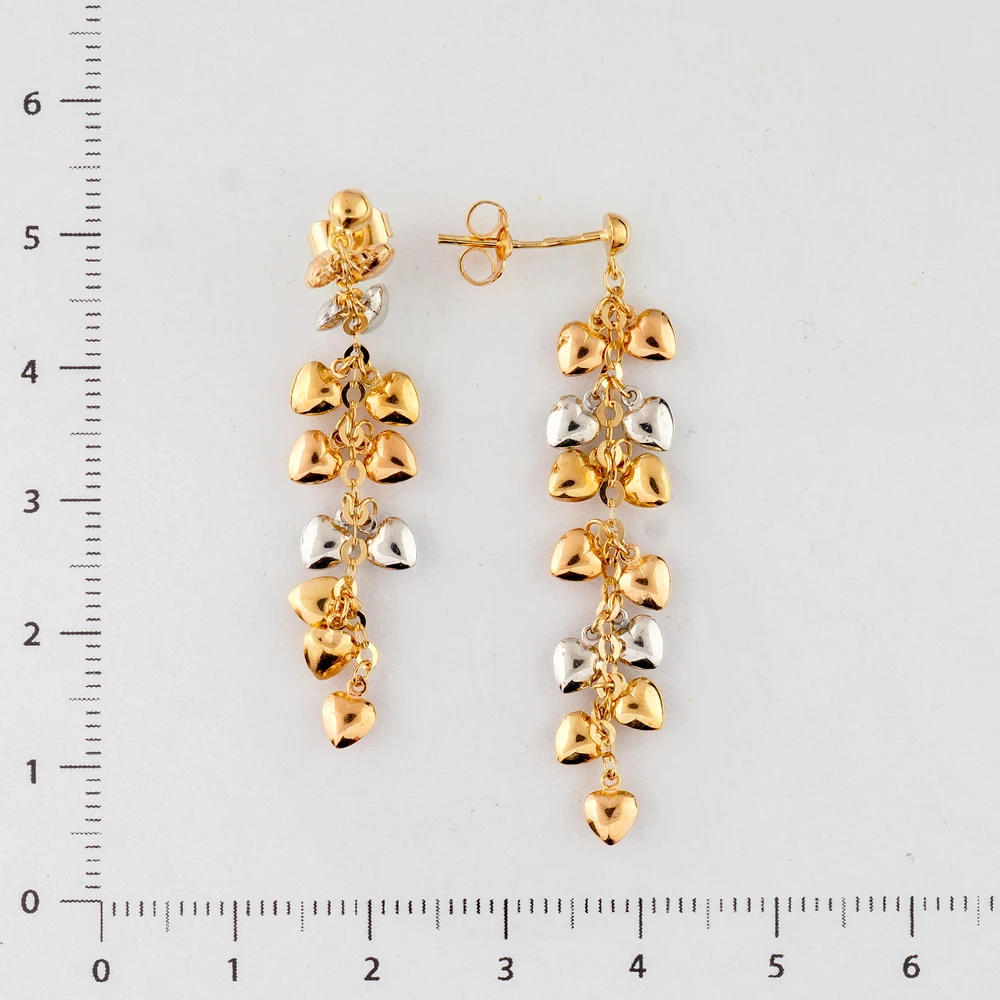 Серьги из красного золота 585 пробы