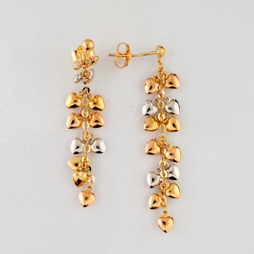 Серьги из красного золота 585 пробы