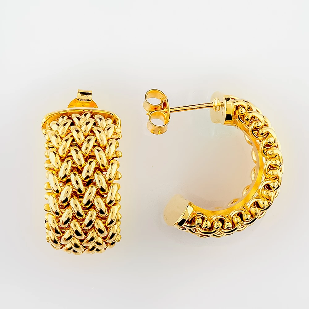 Серьги из желтого золота 585 пробы
