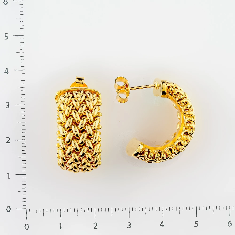 Серьги из желтого золота 585 пробы