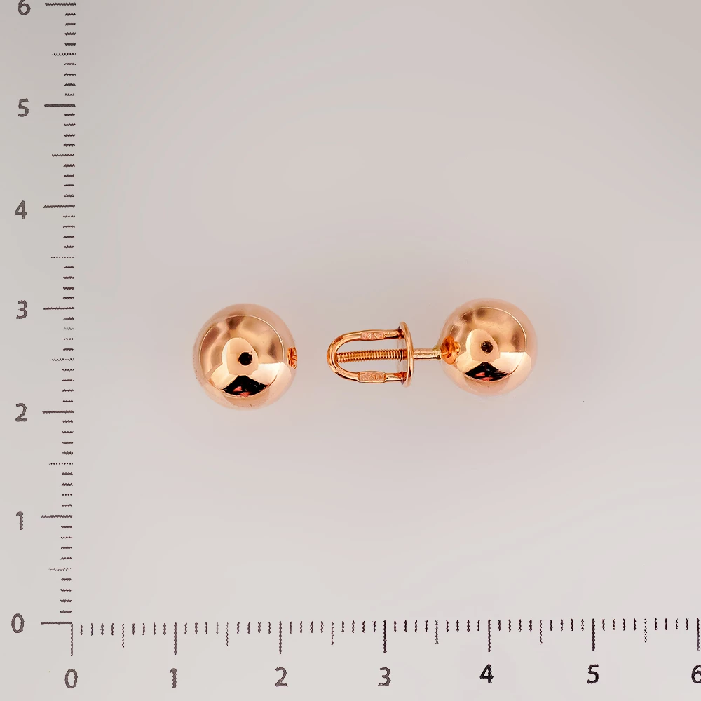 Серьги из красного золота 583 пробы