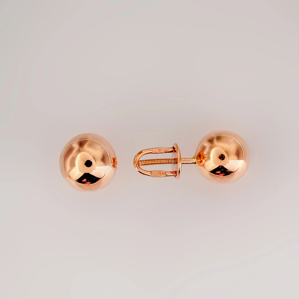 Серьги из красного золота 583 пробы