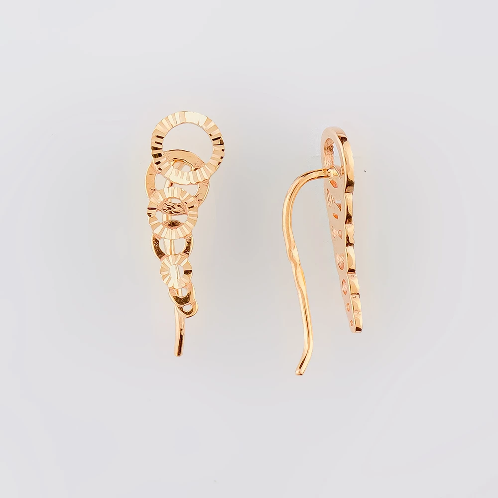 Серьги из красного золота 585 пробы