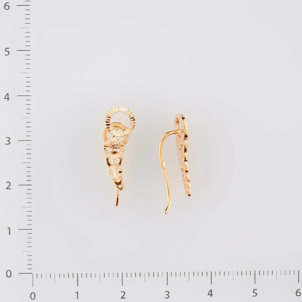 Серьги из красного золота 585 пробы