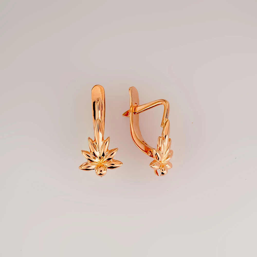 Серьги из красного золота 583 пробы