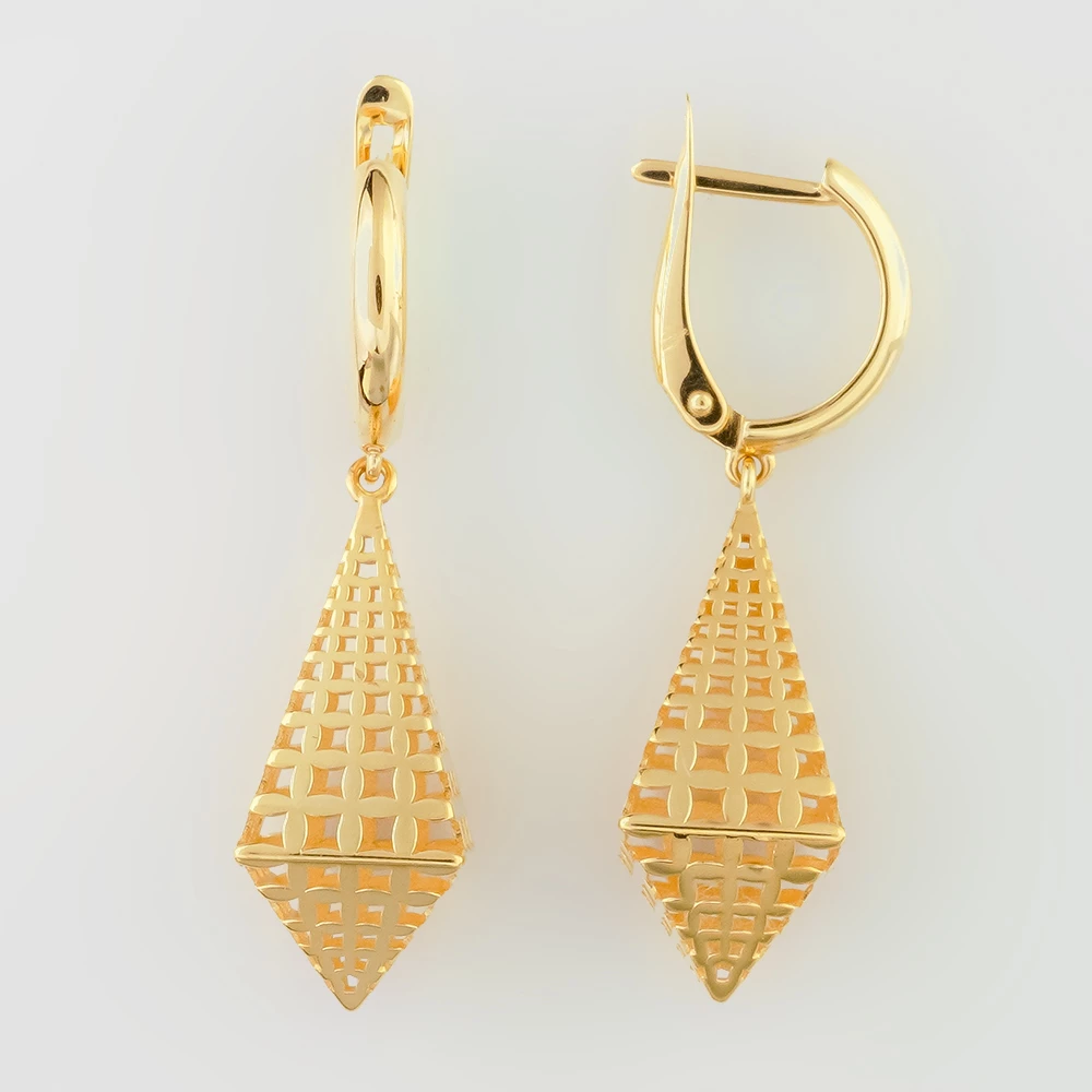 Серьги из желтого золота 585 пробы