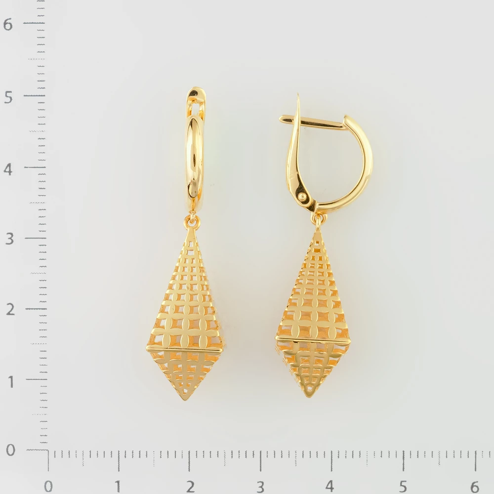 Серьги из желтого золота 585 пробы
