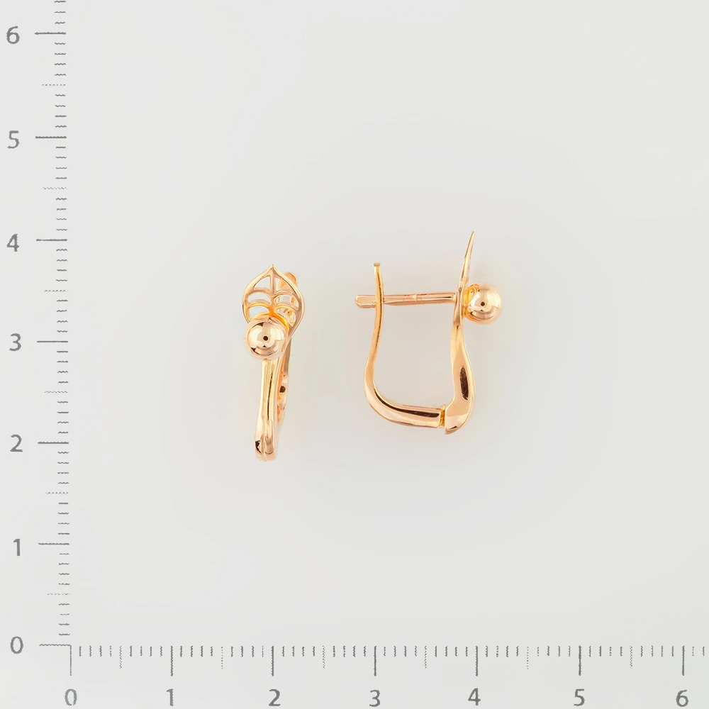 Серьги из красного золота 583 пробы