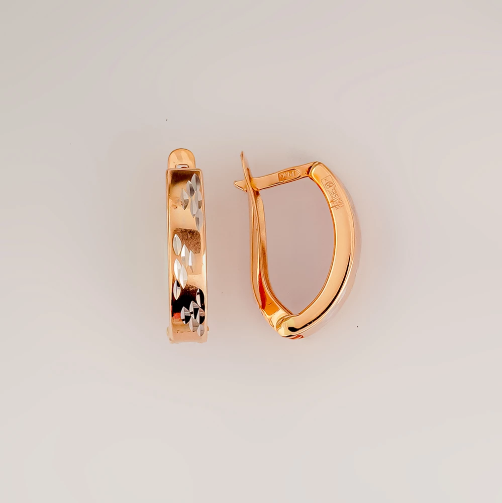 Серьги из красного золота 585 пробы