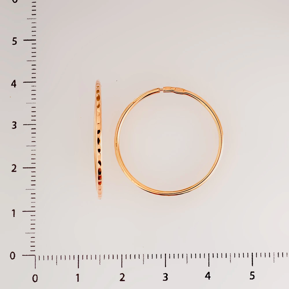 Серьги конго из красного золота 585 пробы