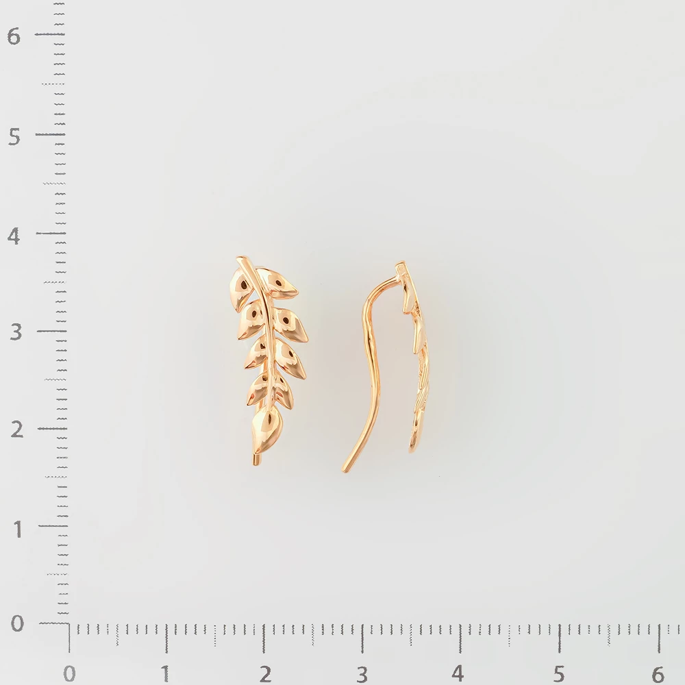 Серьги из красного золота 585 пробы