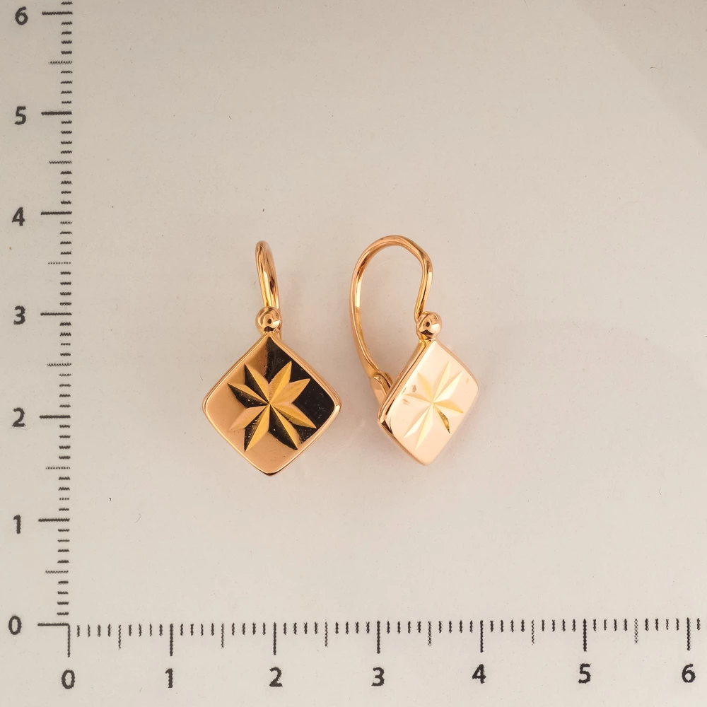 Серьги из красного золота 583 пробы