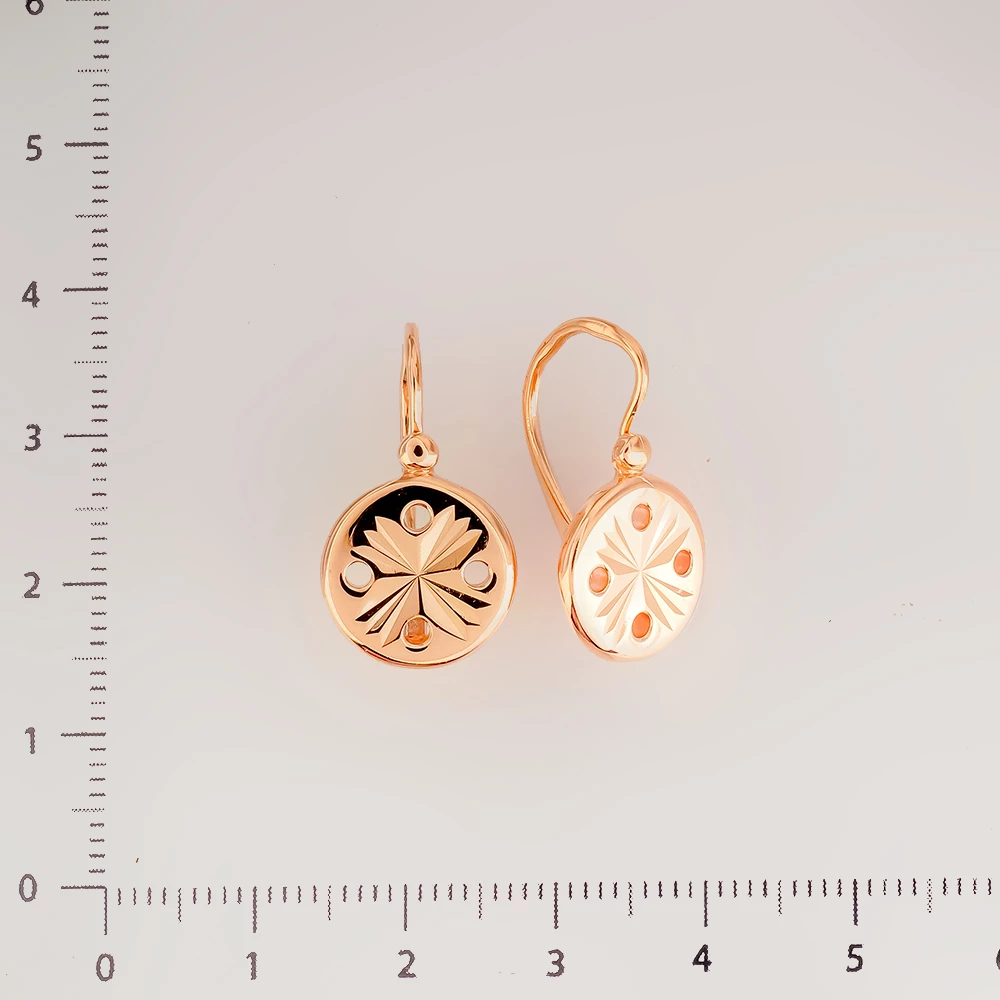 Серьги из красного золота 583 пробы
