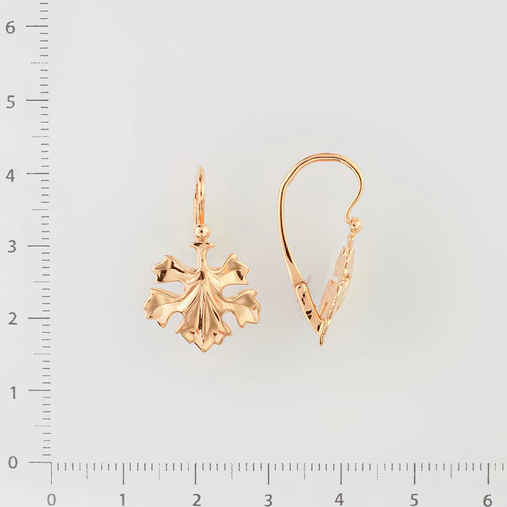 Серьги из красного золота 583 пробы