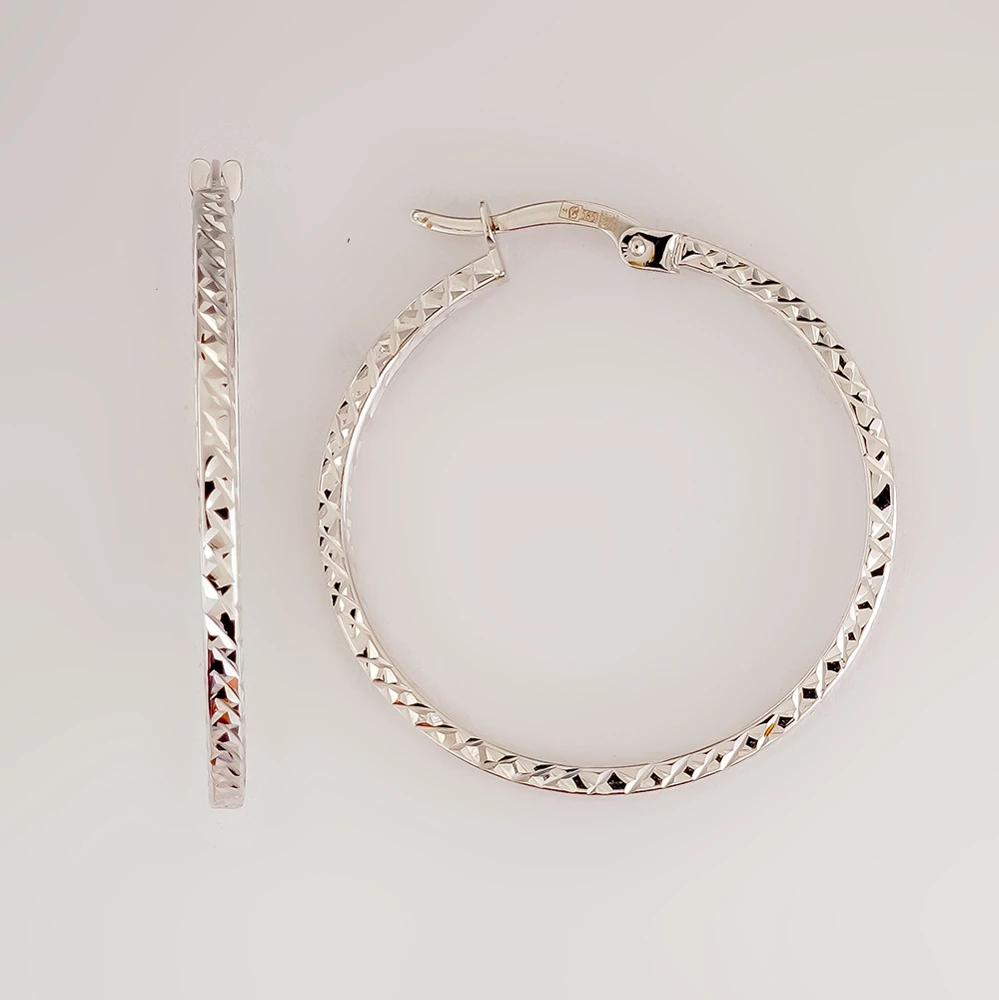 Серьги конго из красного золота 585 пробы