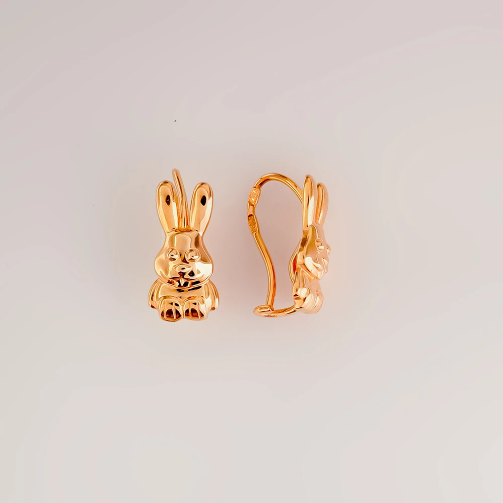 Серьги из красного золота 585 пробы