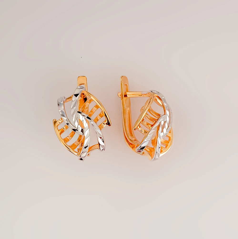 Серьги из красного золота 585 пробы