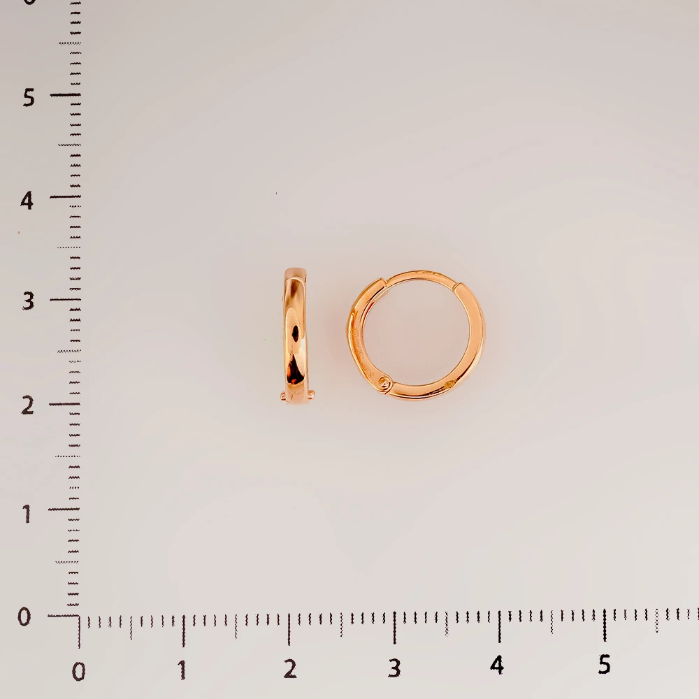 Серьги конго из красного золота 585 пробы