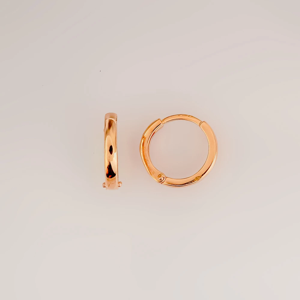 Серьги конго из красного золота 585 пробы