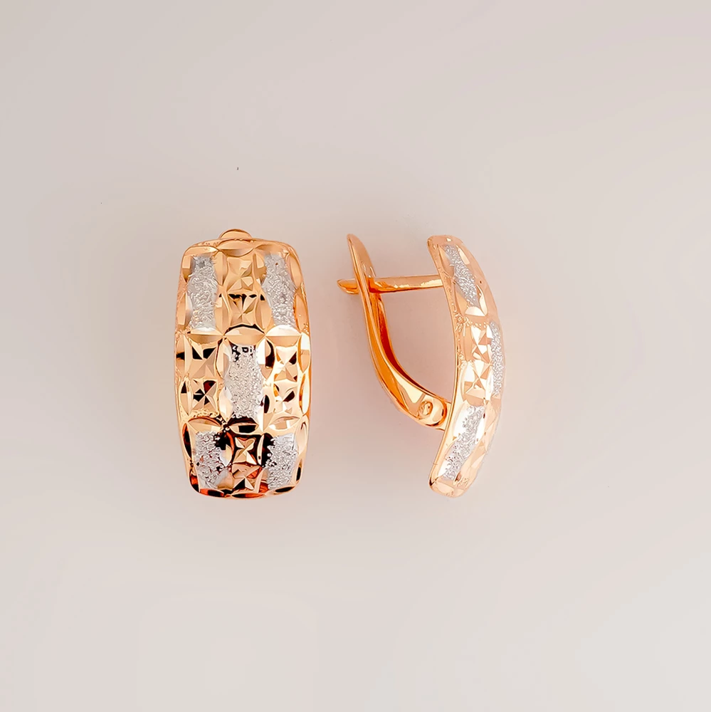 Серьги из красного золота 585 пробы