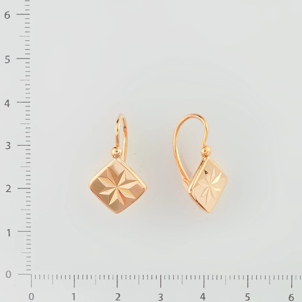 Серьги из красного золота 583 пробы