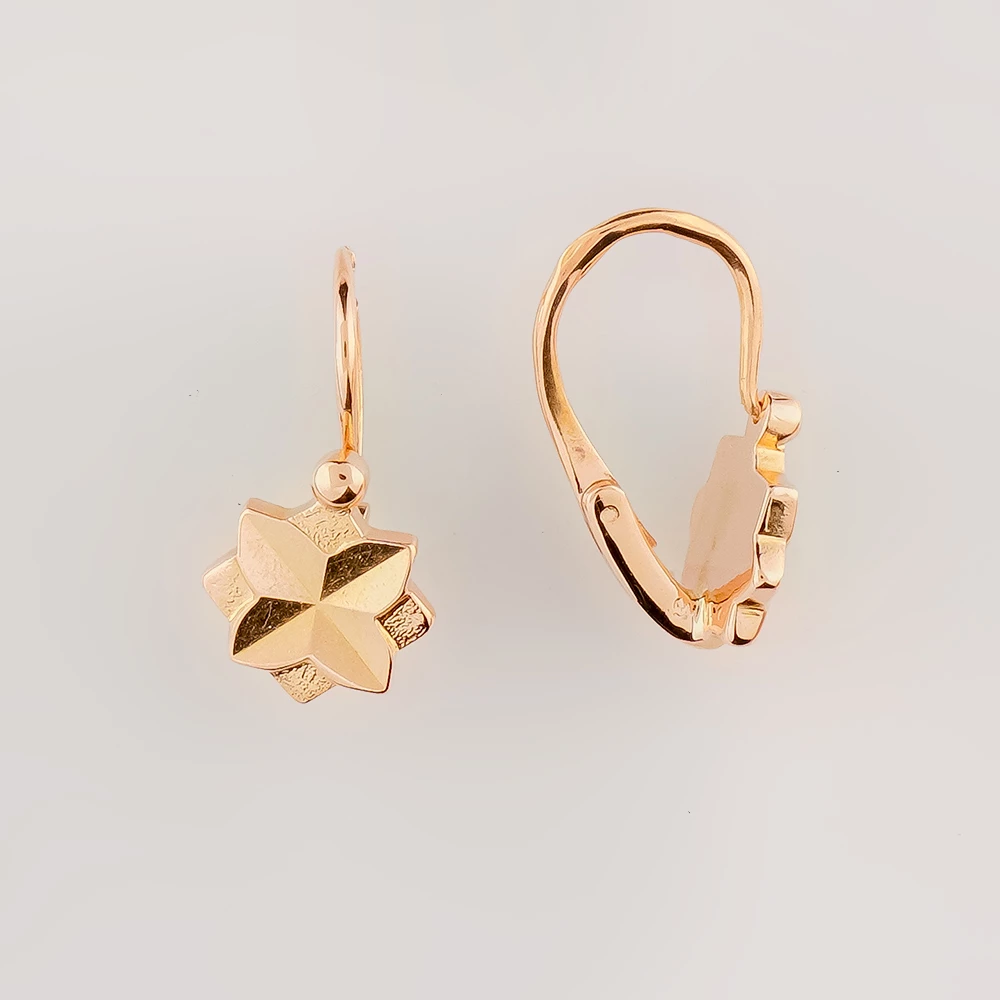 Серьги из красного золота 583 пробы