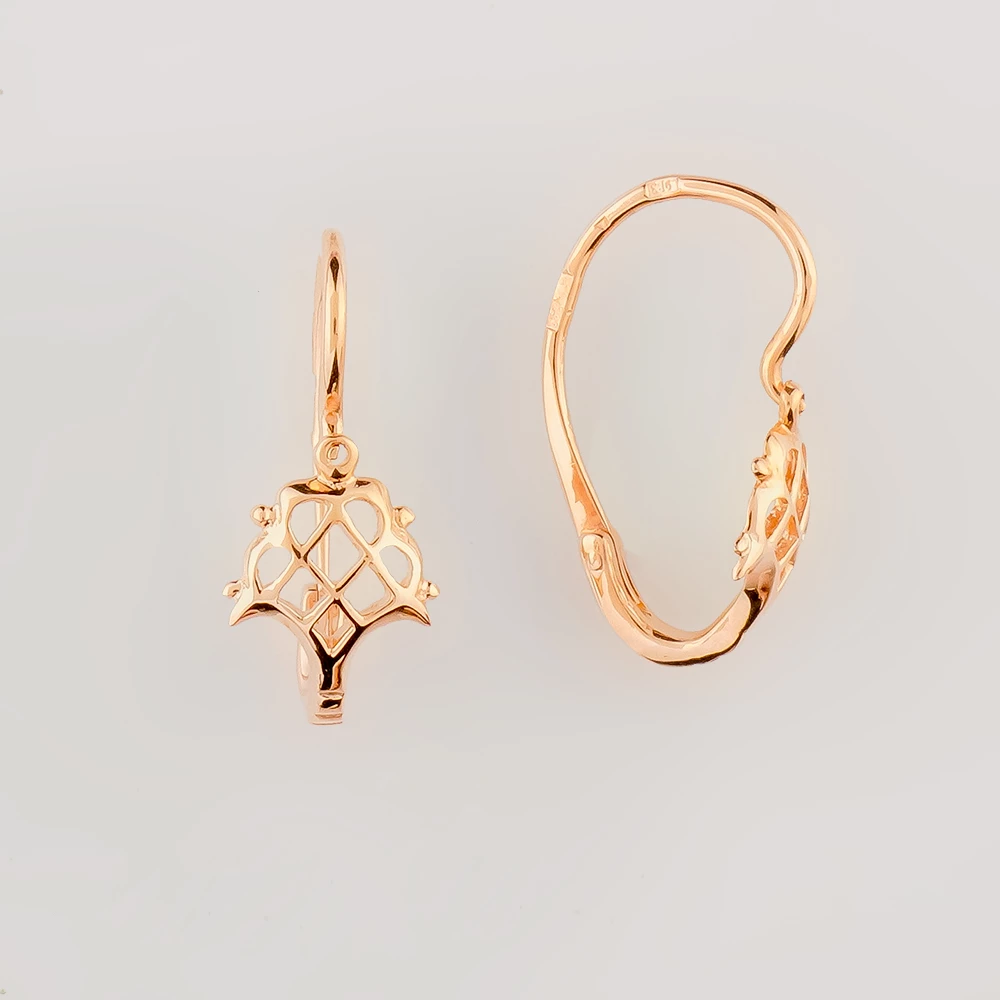 Серьги из красного золота 583 пробы