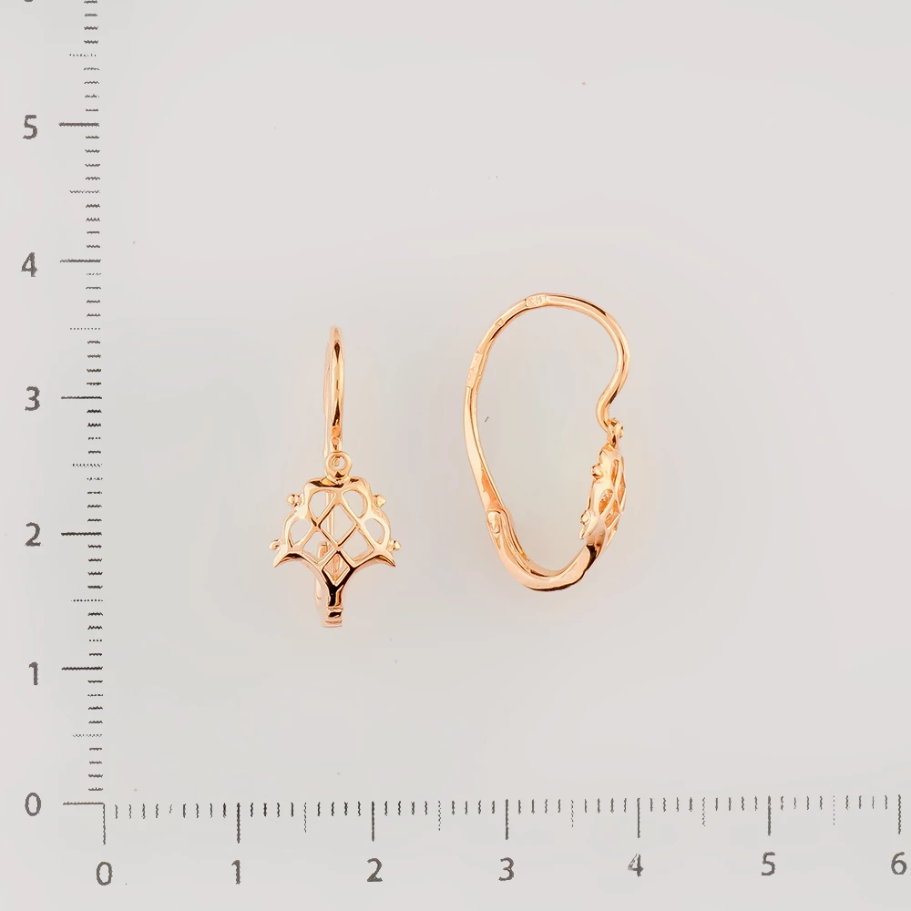 Серьги из красного золота 583 пробы