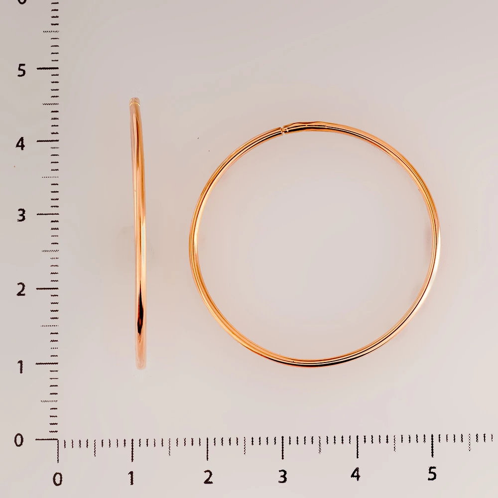 Серьги конго из красного золота 585 пробы