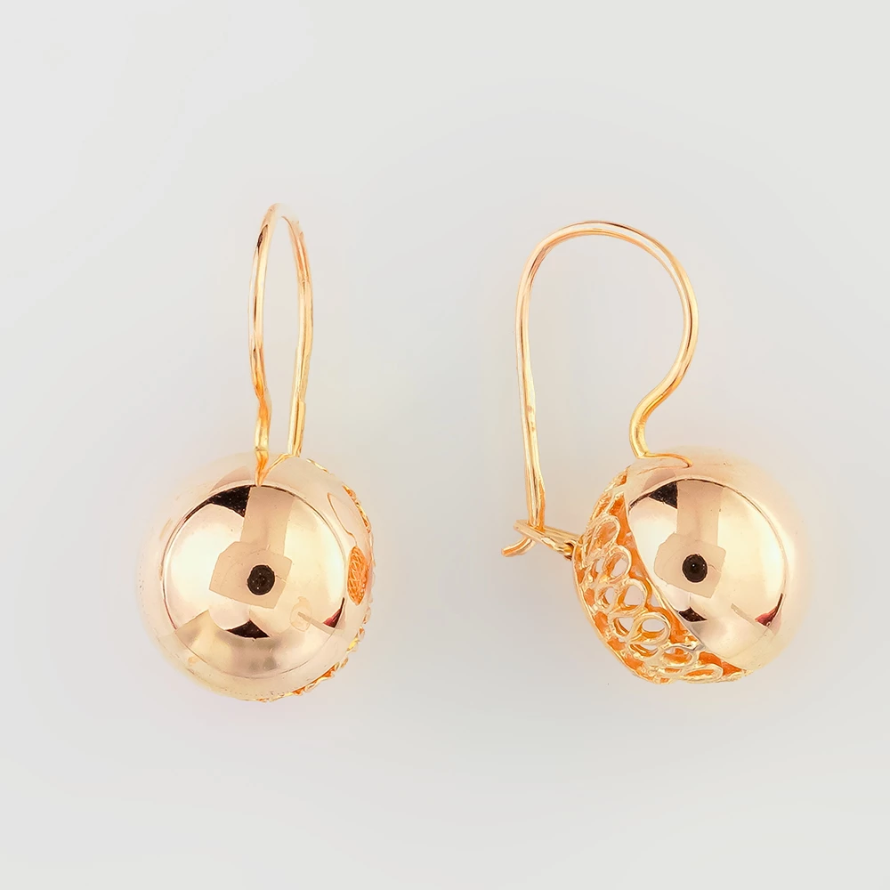 Серьги из красного золота 583 пробы