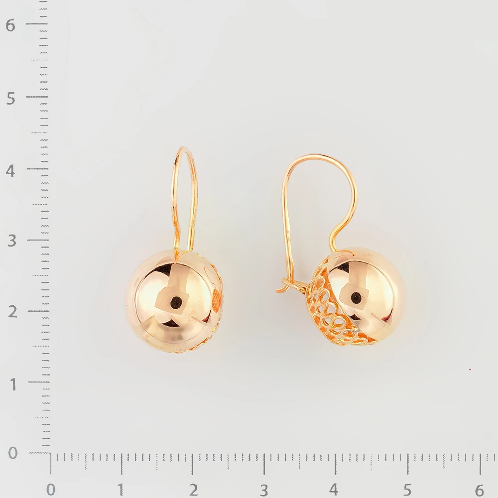 Серьги из красного золота 583 пробы