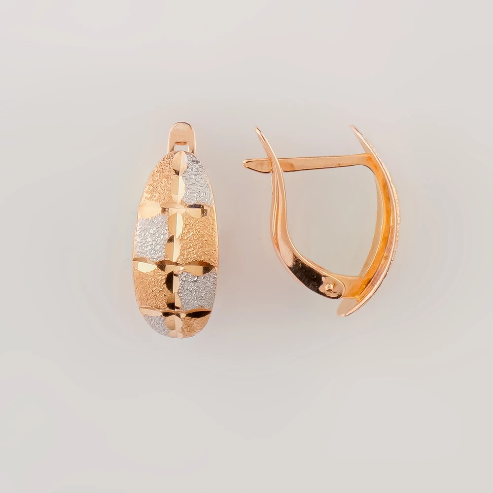 Серьги из красного золота 585 пробы