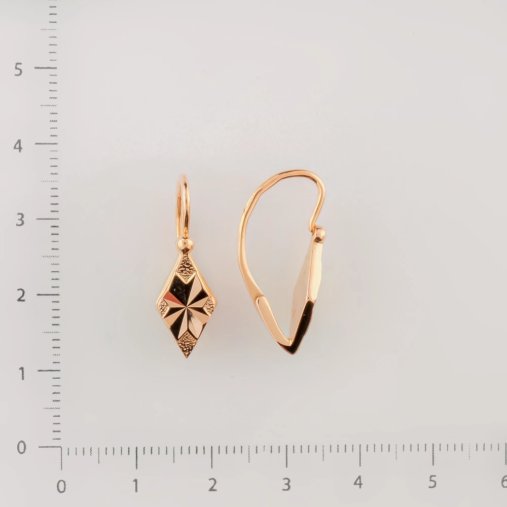 Серьги из красного золота 585 пробы