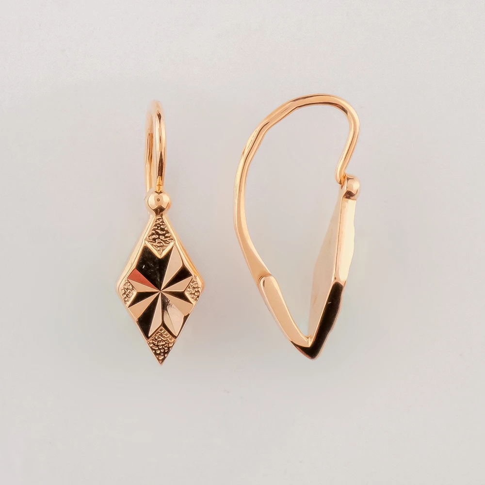 Серьги из красного золота 585 пробы