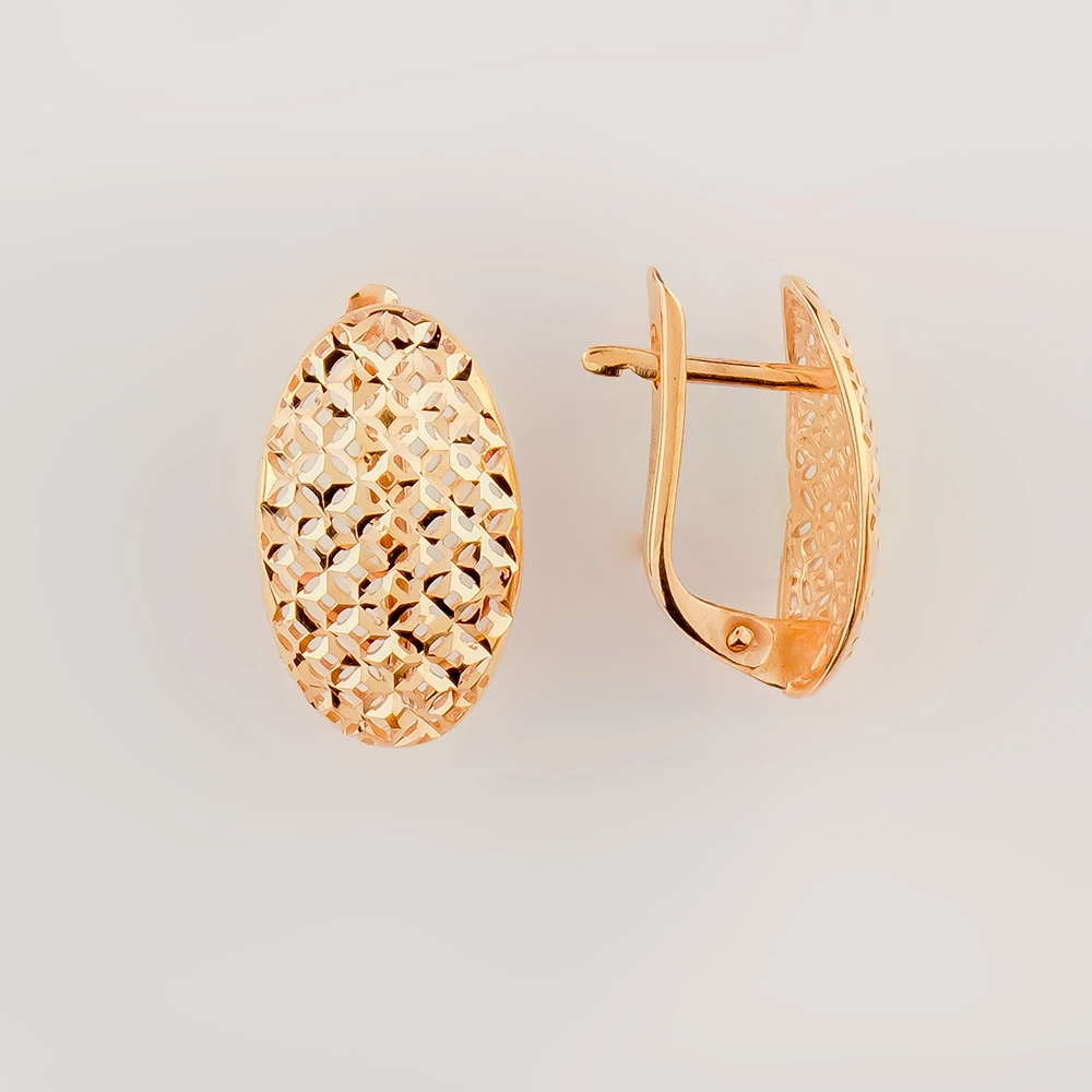 Серьги из красного золота 585 пробы