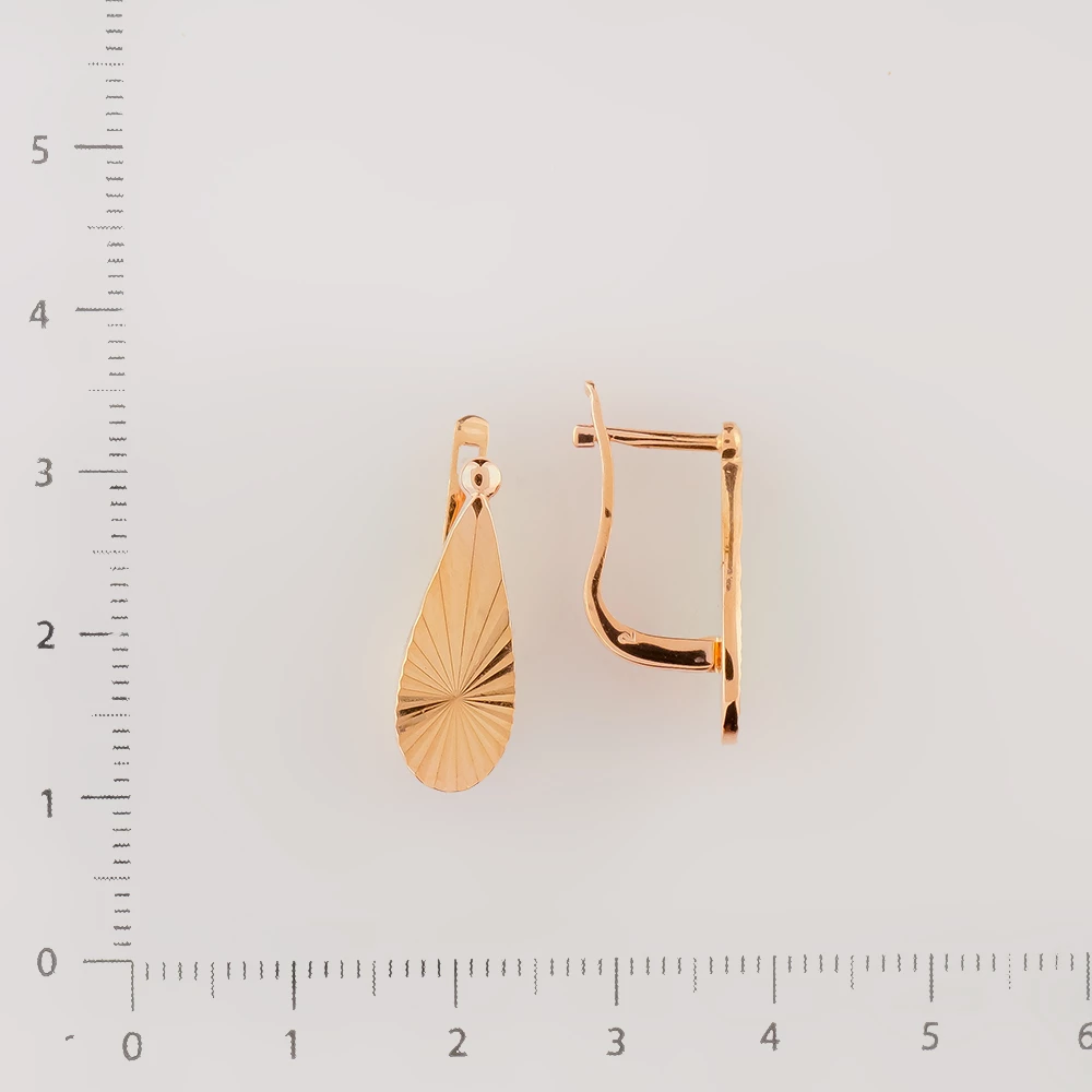 Серьги из красного золота 585 пробы