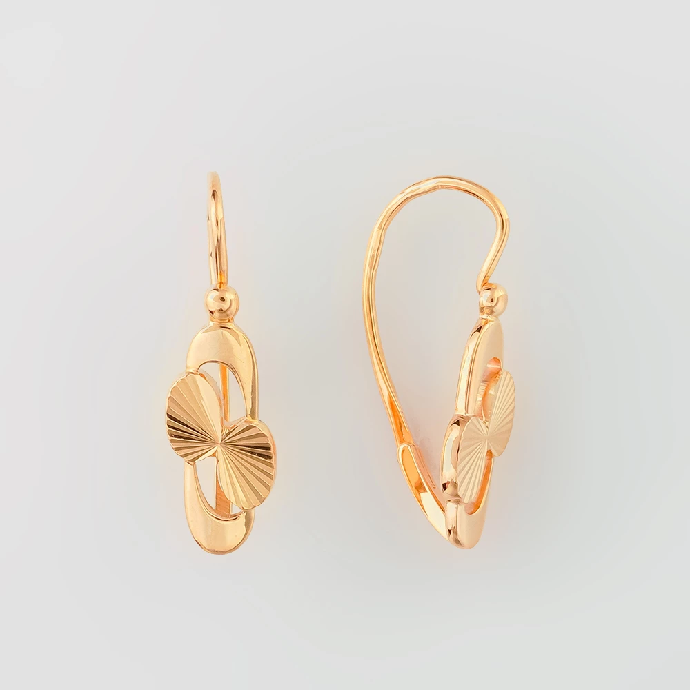 Серьги из красного золота 585 пробы