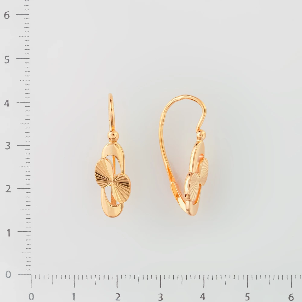Серьги из красного золота 585 пробы