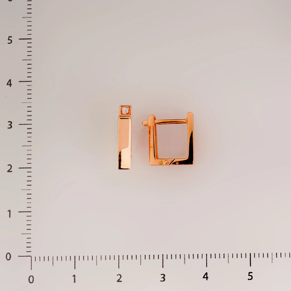Серьги конго из красного золота 585 пробы