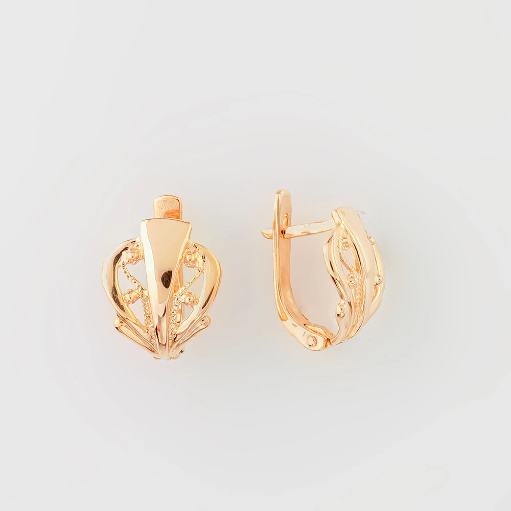 Серьги из красного золота 585 пробы
