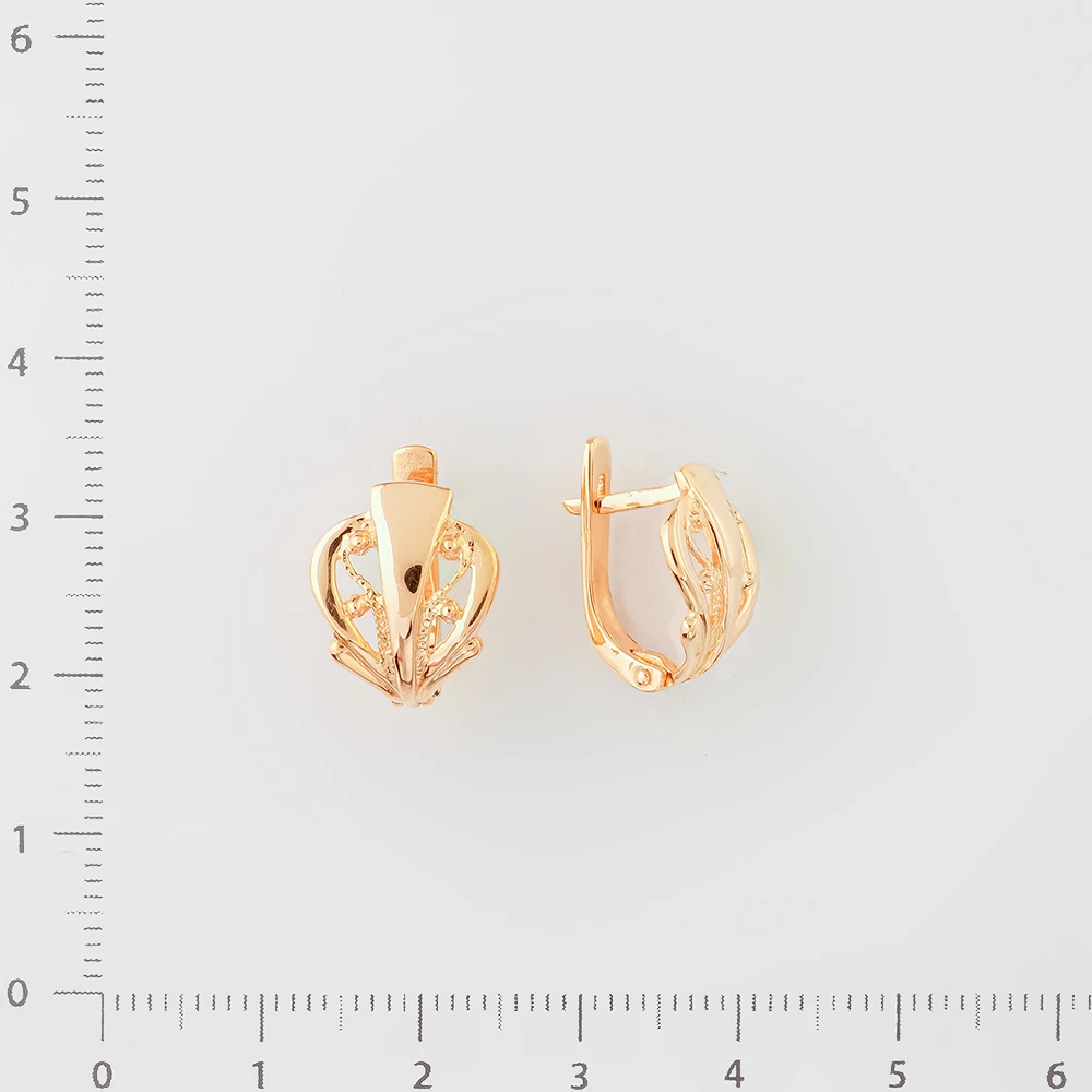 Серьги из красного золота 585 пробы